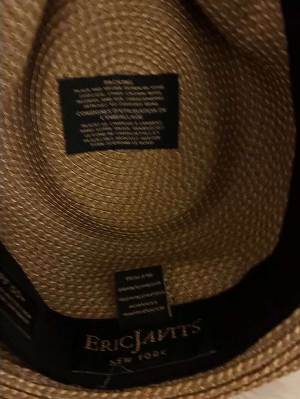 Eric Javits Woven Fedora Hat Beige UPF 50+ - Picture 6 of 12